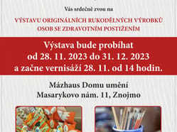 Vánoční výstava rukodělných výrobků zdravotně postižených