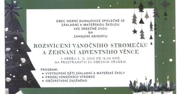 Zahájení adventu v Horních Dunajovicích