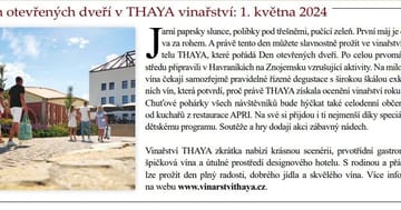 Den otevřených dveří ve Vinařství a hotelu THAYA