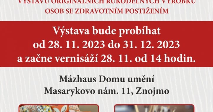 Vánoční výstava rukodělných výrobků zdravotně postižených