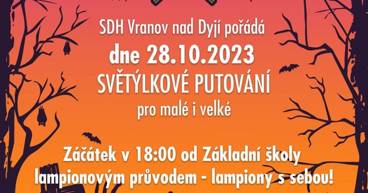 Světýlkové putování ve Vranově nad Dyjí