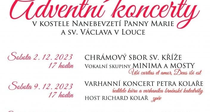 Adventní koncert u sv. Václava v Louce