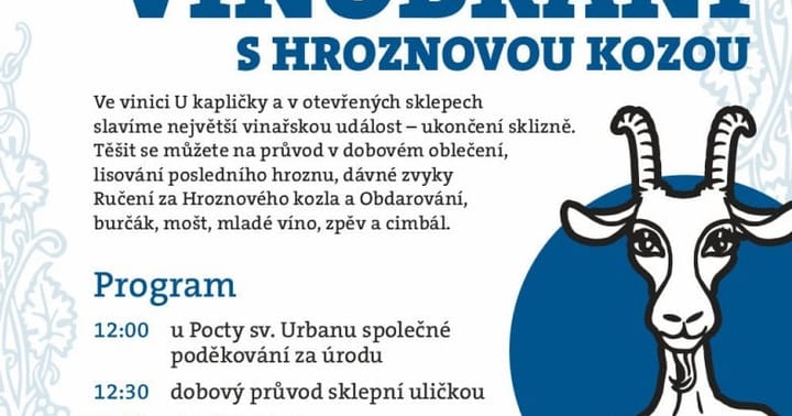 Vrbovecké vinobraní se zazimováním Hroznového kozla