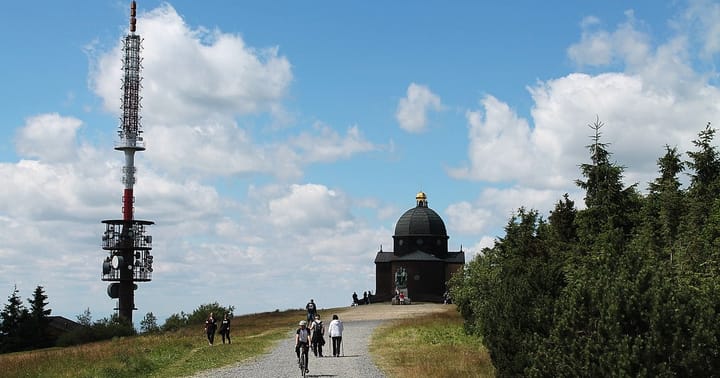 Pohled na vrchol hory Radhošť