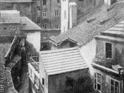 Pražské židovské ghetto před asanací.