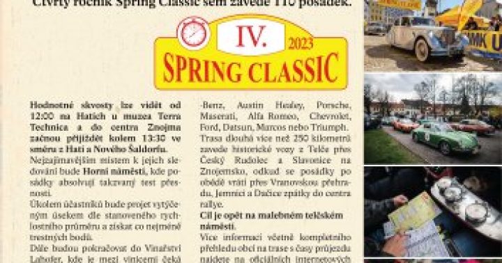 IV. Spring Classic – jarní rallye veteránů