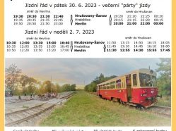 Zahájení léta na trati do Hevlína