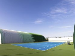 Tenis ve sportovním areálu Dobřany - vnitřní i venkovní kurty