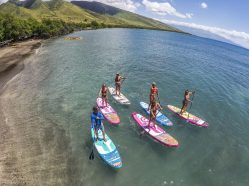 Půjčovna paddleboardů na podolském nábřeží