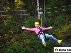 Zip line podél přehradní hráze Labská - Špindlerův Mlýn