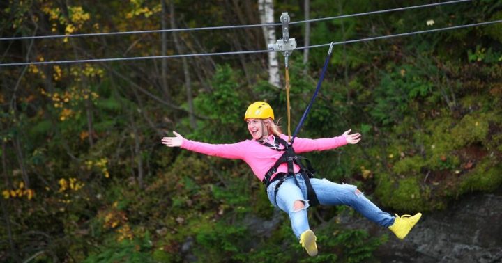 Zip line podél přehradní hráze Labská - Špindlerův Mlýn