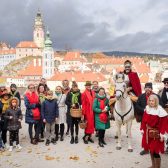 Příjezd sv. Martina na náměstí Svornosti do Českého Krumlova