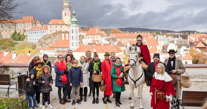 Příjezd sv. Martina na náměstí Svornosti do Českého Krumlova